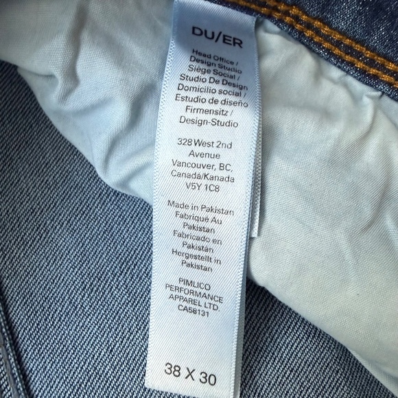 DUER Performance Denim Jeans - 38x30 - Picture 3 of 4